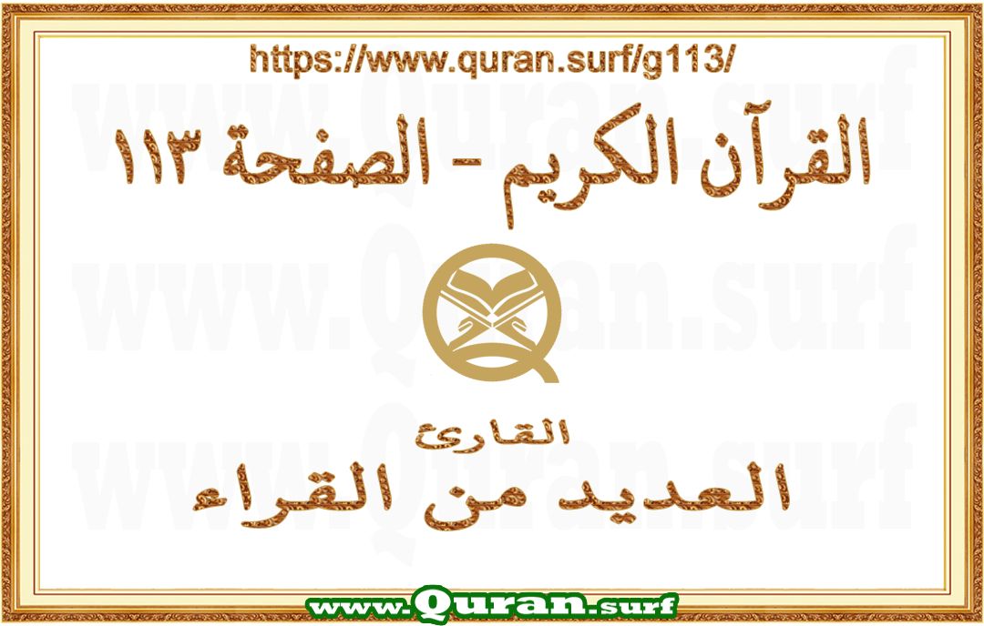 Holy Qur'an Page 113 | Text Highlighting Vertical Videos on Holy Qur'an Recitation