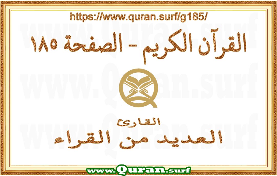 Holy Qur'an Page 185 | Text Highlighting Vertical Videos on Holy Qur'an Recitation