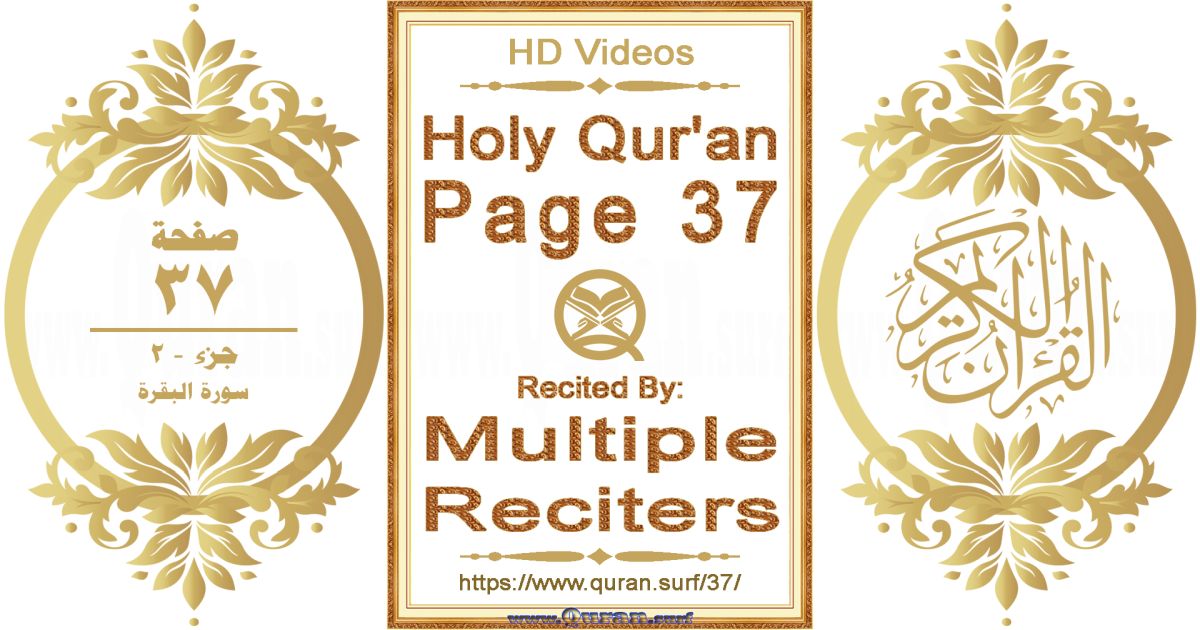 Holy Qur'an Page 037 HD videos playlist by multiple reciters